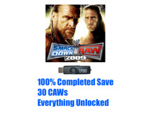 WWE Smackdown vs Raw 2009 Save File 30 CAWs - PlayStation 3 Memória USB PS3 09 comprar usado  Enviando para Brazil