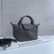 Longchamp Le Pliage Cuir XS Mini Bolsa de Ombro de Couro Saída Cinza NOVO JAPÃO #JAB comprar usado  Enviando para Brazil