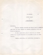 1940 facture etab d'occasion  France