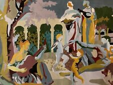 Usado, Belle Peinture Gouache 1930 Euterpe Muse Musique Zeus Grec Grecque Flûte Ancien comprar usado  Enviando para Brazil