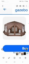 Brown hexagonal gazebo for sale  FARNBOROUGH