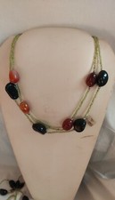 Collana prehnite eliotropio usato  Curno