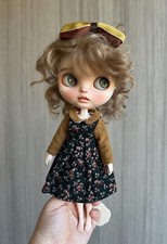 Roupas de boneca Blythe -- Vestido estampado floral rosa amarelo e verde escuro (RARO), usado comprar usado  Enviando para Brazil