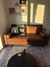 Seater leather sofa for sale  SALFORD