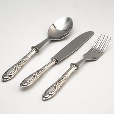 Conjunto de talheres infantis vintage prata 835 (3 peças) comprar usado  Enviando para Brazil