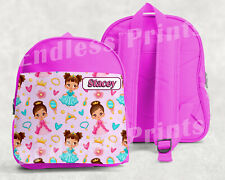 Mochila Princesa Personalizada Rosa Bolsa Escolar Mochila Infantil (1) comprar usado  Enviando para Brazil