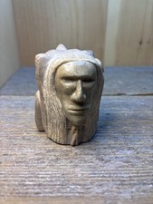 Escultura firmada por Jefe y Oso Nativo Americano como Talla Sunny Skye segunda mano  Embacar hacia Mexico