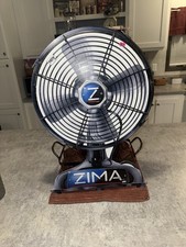 Usado, Placa de bar de cerveja vintage 1993 Zima Old Tyme ventilador garrafa de metal lata publicidade comprar usado  Enviando para Brazil