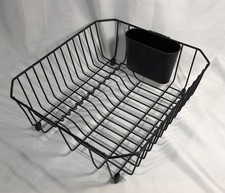 Escorredor de louça de arame preto Rubbermaid rack de secagem com copo de utensílios de plástico pés de borracha comprar usado Escorredor de louça de arame preto Rubbermaid rack de secagem com copo de utensílios de plástico pés de borracha comprar usado  Enviando para Brazil
