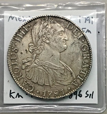 Moneda del Tesoro Español México 1791 8 Reales OM Sobre Sin Circular segunda mano  Embacar hacia Mexico