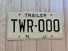 Placa de licença de amostra de reboque de Nova Jersey da década de 1970, usado comprar usado  Enviando para Brazil