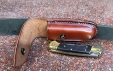 Faca de bolso de couro bainha facas dobráveis estojo bolsa de cinto ajuste BUCK 112 comprar usado  Enviando para Brazil