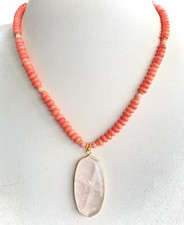 Collier rosenquarz anhänger gebraucht kaufen  Mainz