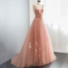 Vestidos de noite personalizados de tule com linha A florais vestidos de festa de formatura formal de aniversário, usado comprar usado  Enviando para Brazil