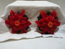 Vtg set poinsettia for sale  Shipping to Ireland