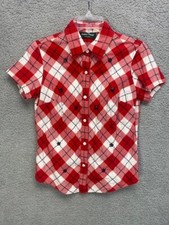 Blusa feminina grama limão pequena vermelha branca com botões bordada feminina P comprar usado  Enviando para Brazil