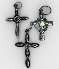 Silvertone cross pendant for sale  Fishkill