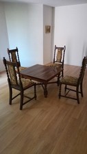 Holztisch dunkel 90x90 gebraucht kaufen  Bietigheim-Bissingen