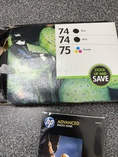 HP 74 & 75 CB337 CB 335 CE016W Pacote com 3 Cartuchos de Tinta Genuíno OEM Novo Selado Ex 15 comprar usado HP 74 & 75 CB337 CB 335 CE016W Pacote com 3 Cartuchos de Tinta Genuíno OEM Novo Selado Ex 15 comprar usado  Enviando para Brazil