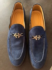 Herrenschuh blau wildleder gebraucht kaufen  Kamp-Lintfort