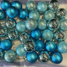 Blue christmas baubles for sale  GRANTHAM