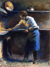 Pintura al óleo hombre trabajando lienzo Eugene-Murer-at-His-Pastelería-Horno-Camille-Pissarro, usado segunda mano  Embacar hacia Argentina