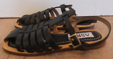ASRA Preciosas Sandalias De Cuero Talla 36 UK 3 US 5,5 NUEVAS Negras comprar usado  Enviando para Brazil