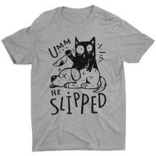 Camiseta Engraçada Gato Matando Cachorro Ele Escorregou Assassino Malvado Dito Engraçado Presente de Halloween comprar usado  Enviando para Brazil