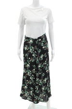 Saia Reformation Feminina Zíper Traseiro Floral Midi Linha A Preta Multi Tamanho 6 comprar usado  Enviando para Brazil