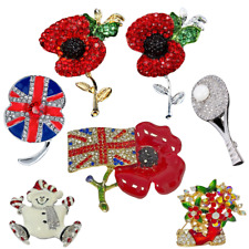 Crystal enamel poppies for sale  WARRINGTON