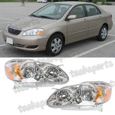 Faróis com carcaça cromada para farol Toyota Corolla 2003-2008 comprar usado  Enviando para Brazil