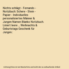 Schlägt fernando notizbuch gebraucht kaufen  Trebbin