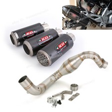 Para BMW G310R G310GS 2016-2024 Cabeçalho de Escape Completo Tubo Frontal Pontas de Carbono comprar usado  Enviando para Brazil