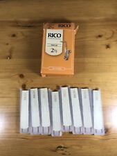 Pacote com 8 palhetas de sax tenor Rico 2 1/2 novo saxofone aberto feito nos EUA  comprar usado  Enviando para Brazil