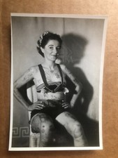 Foto instantânea vintage sincera TATUADA SENHORA circo tatuagem aberração comprar usado  Enviando para Brazil