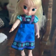 Boneca Frozen Disney Princesa Elsa 15" de altura, cabelo loiro, vestido azul. comprar usado  Enviando para Brazil
