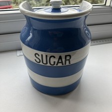 Green cornishware sugar for sale  HERNE BAY