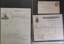 Usado, Capa postal/conjunto de papel timbrado, L. Warwick & Brown 1877/1908, Tobacco Co., Utica comprar usado  Enviando para Brazil