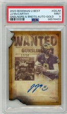 2023 Bowman's Best University autógrafo dourado #GS-JM J.J. McCarthy 17/50 PSA 9 comprar usado  Enviando para Brazil