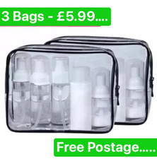 Clear travel toiletries for sale  BELFAST