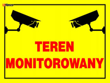 ZI-44 - ZNAK TABLICA - teren monitorowany - KAMERY LIBRES POLSKA SP  na sprzedaż  PL