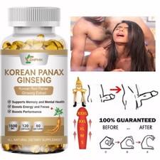 Używany, Koreański czerwony żeń-szeń Panax 1600mg 120 kapsułek - bez wypełniaczy dodatkowa wytrzymałość NON-GMO na sprzedaż  Wysyłka do Poland