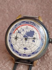Relógio de pulso masculino antigo vintage mapa do mundo F.Woroniecki com manutenção comprar usado  Enviando para Brazil