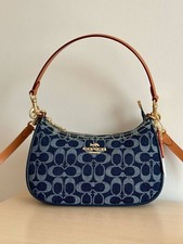 Bolsa de ombro COACH Teri assinatura denim/natural tomada CAF82 NOVA FRETE GRÁTIS comprar usado  Enviando para Brazil