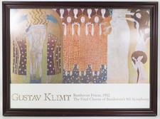 Pôster de pintura Gustav Klimt impressão emoldurada coro final Beethoven Frieze 26x36 comprar usado  Enviando para Brazil