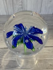 Blue flower glass for sale  WHITEHAVEN
