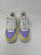 Tênis Nike Air Force 1 personalizado Páscoa amarelo pastel roxo verde branco 8,5 comprar usado  Enviando para Brazil