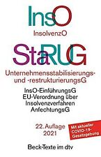 Insolvenzordnung unternehmenss gebraucht kaufen  Berlin