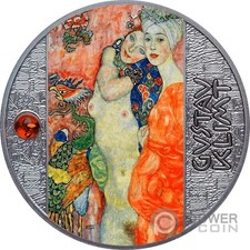 WOMEN FRIENDS Gustav Klimt Moneta Argento 500 Francs Cameroon 2024, usado comprar usado  Enviando para Brazil