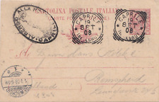 1908 intero postale usato  Villanova di Camposampiero